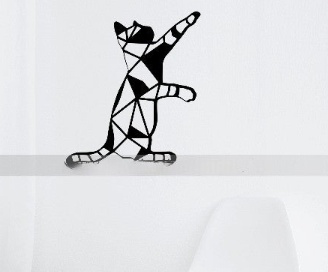 Cat Geometric Acrylic Wall Art
