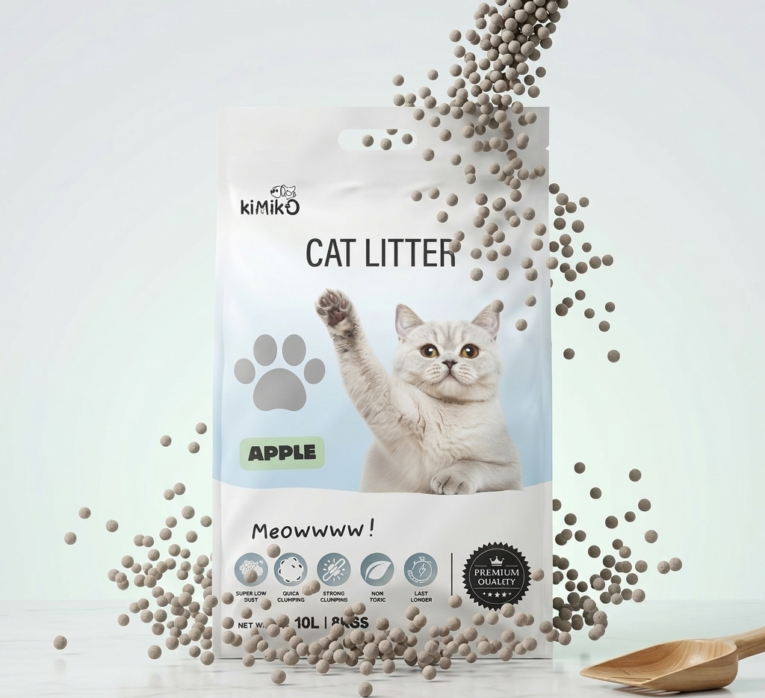 Apple scented kimikopet cat litter
